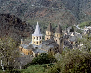 Vista aérea da abadia