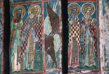 Pormenor da pintura, abside sul da igreja