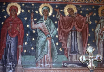 Santos, de uma pintura de parede narthex, 1547-50