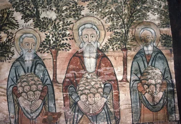 Almas no Paraíso, pintura de parede, Church on the Hill, 1782