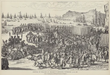 Chegada de Guilherme de Orange na Inglaterra, Novembro de 1688 (litho)