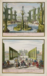 O Parque em Enghien, c.1685, ilustração de uma 