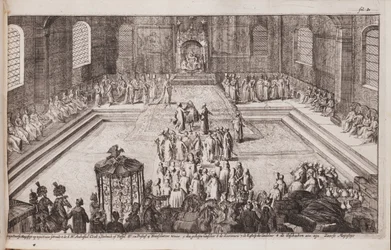 Uma cena na corte real do czar Alexis Mikhailovich, 1677