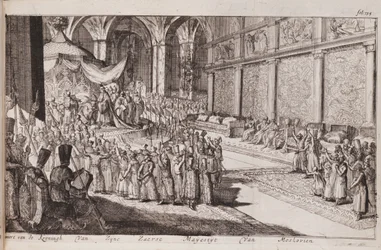 Uma cena na corte real do czar Alexis Mikhailovich, 1677