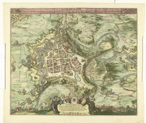 Bombardeio van Luxemburgo porta de maarschalk de Créquy, 1684 Luxemburgo, líder. sobrenome metrópole um príncipe chimacense forte def. registro Mas os braços da Gália o ocuparam. 4 de junho Ao. 8834 (título no objeto)