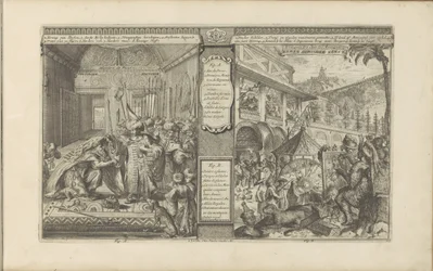Historie van een rijksbediende in Perzië; Tijd bij de Mexicanen
Persische Historie / História da Pérsia // Veder Schilder Konst / Art de peindre chés les Mexiquains (título sobre o objecto)
As Índias Oriental e Ocidental e outros lugares (título da série