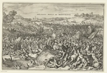 Escória em Straatsburg, 357 Explicação da batalha em Argentoratum (título no objeto)
