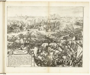 Batalha pelo dique Kauwenstein, 1585
La digue de Covestein (título sobre o objecto)
Guerres de Flandres (título da série)