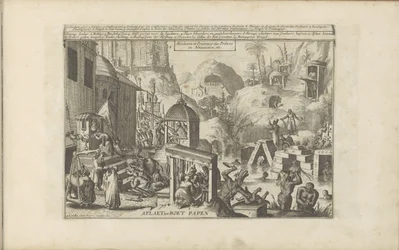 Zonde en boete
Aflaet en Boet Papen / Absolution and Penance of Priests in Abissinia, etc. (título sobre o objecto)
As Índias Oriental e Ocidental e outros lugares (título da série)