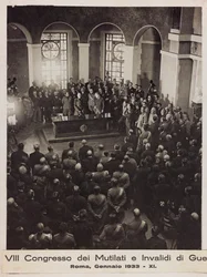 "VIII Congresso de Maimed e Inválidos de Guerra - Roma, Janeiro 1933 - 11" (foto a p/b)