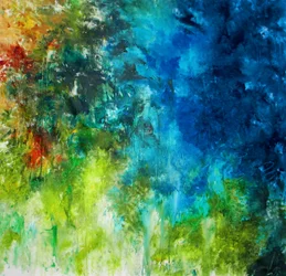 Natureza abstrata e vibrante