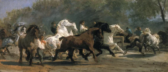 Estudo para o mercado de cavalos, 1852-54