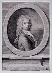 Retrato de Antonio Maria Zanetti, cartoonista italiano (Gravura