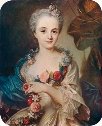 Retrato de uma Senhora Marquesa de Pompadour, século 18, 1906