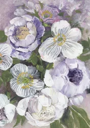 Flores brancas de lavanda