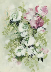 Flores cor-de-rosa e brancas