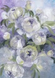 Flores de peónia delicadas