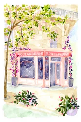 Padaria Francesa em Aquarela