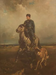 Grão-Duque Vladimir Alexandrovich da Rússia 1847-1909 On The Hunt, década de 1890