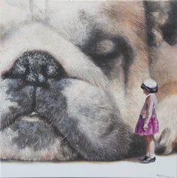 Curioso, 2024 (óleo sobre tela)