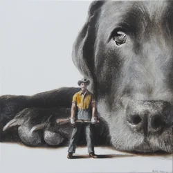 Caçador e Cão Gigante