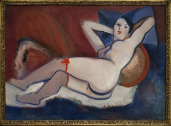 Mulher do sono. Pintura de Rudolf Kremlicka (1886-1932), óleo sobre tela