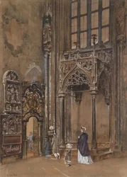 Dentro de St Stephan em Viena