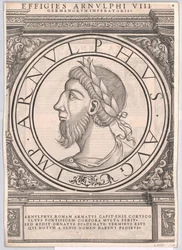 Arnulf, imperador romano da França Oriental (gravura)