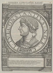 Imperador romano Constâncio II (gravura)