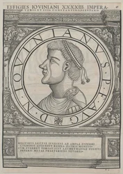 Imperador romano Flavius Jovianus (gravura)