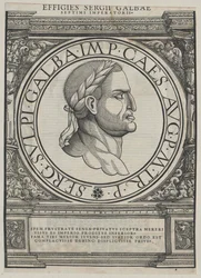 Imperador romano Galba (impressão)