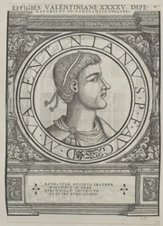 Imperador romano Valentiniano II (gravura)