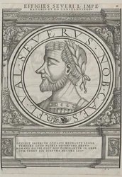 Imperador romano ocidental Libius Severus (gravura)