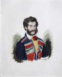 Retrato do conde dezembrista Zakhar Chernyshov 1796-1862, década de 1830