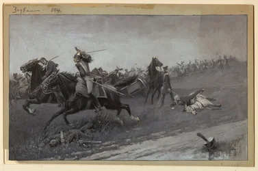 Blücher Unhorsed em Ligny