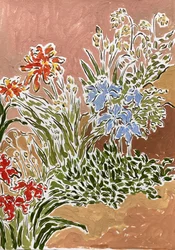 Flores de jardim coloridas