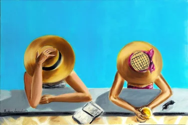 Na piscina, 2023 (óleo sobre tela)