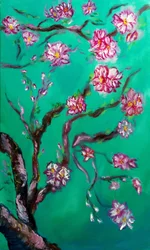 Tríptico das Flores Eternas - direita, 2024 (óleo sobre tela)