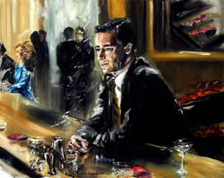 Cavalheiro no bar, 2021 (óleo sobre tela)
