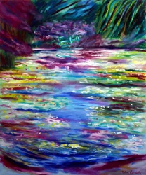 Jardim japonês na residência de Monet, 2025 (óleo sobre tela)
