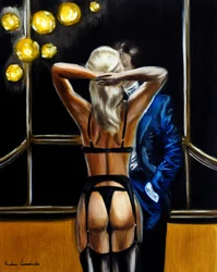 Midnight Romance, 2025 (óleo sobre tela)