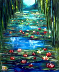 Nenúfares do Jardim de Monet, 2025 (óleo sobre tela)