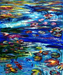 Lagoa de Monet II, 2024 (óleo sobre tela)