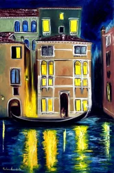 Noite em Veneza, Itália, 2023 (óleo sobre tela)