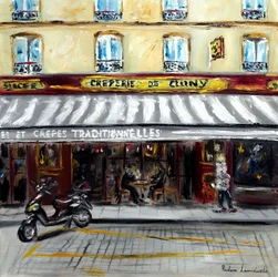 Creperia parisiense, 2022 (óleo sobre tela)