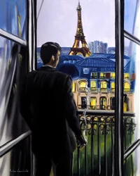Solidão parisiense, 2025 (óleo sobre tela)