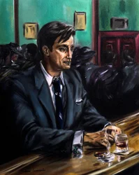 Quiet Reflections (Reflexões tranquilas), 2024 (óleo sobre tela)