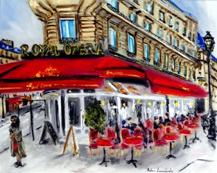 Restaurante da Ópera Real de Paris, 2022 (óleo sobre tela)