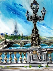 Pont Alexandre III Paris, 2022 (óleo sobre tela)