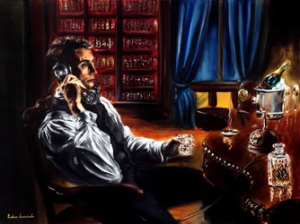 The Whiskey Call, 2024 (óleo sobre linho)